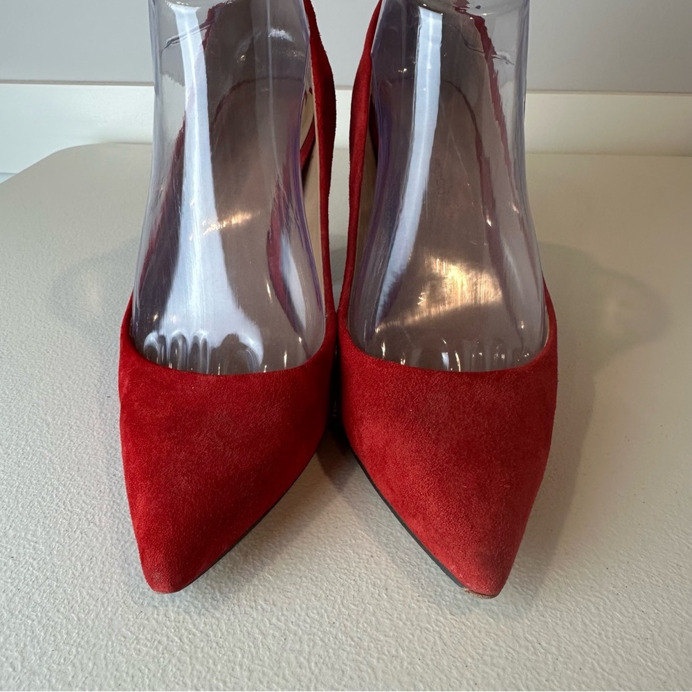 Banana Republic Red Classic Career Party Pointed Toe Heels Pumps Size 8 - Picture 2 of 10